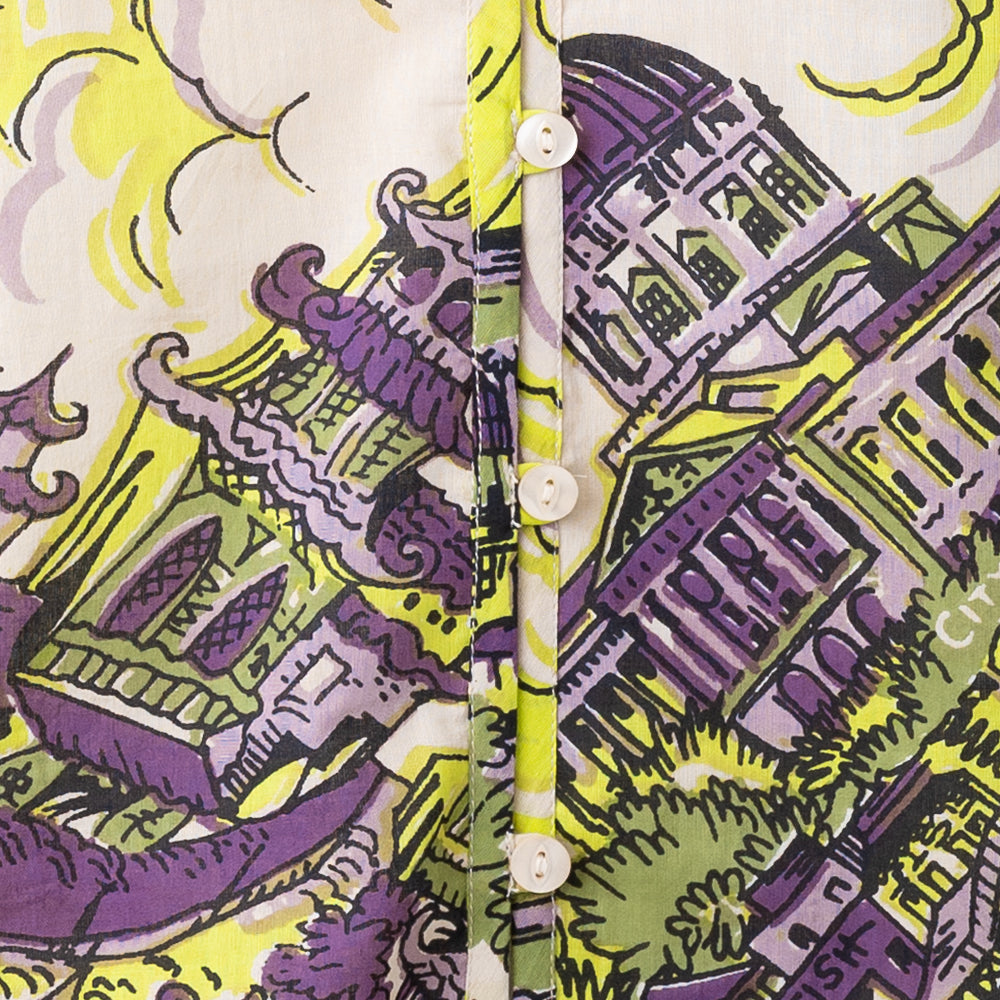 SF Map Pullover Shirt Yellow / PIM8124Map-26ss-c6
