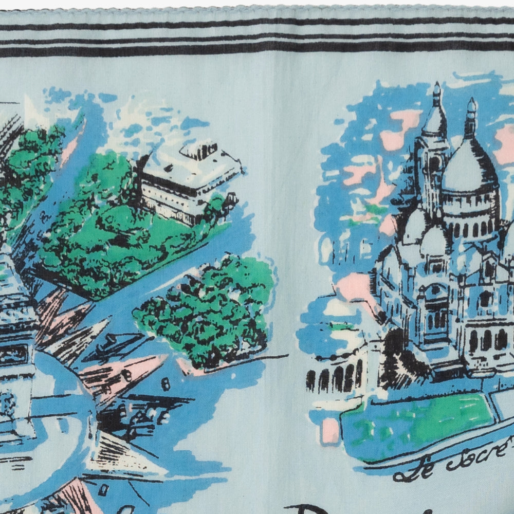 パリス マッププリント スカーフ L. Blue / BBB1313-Paris-c2