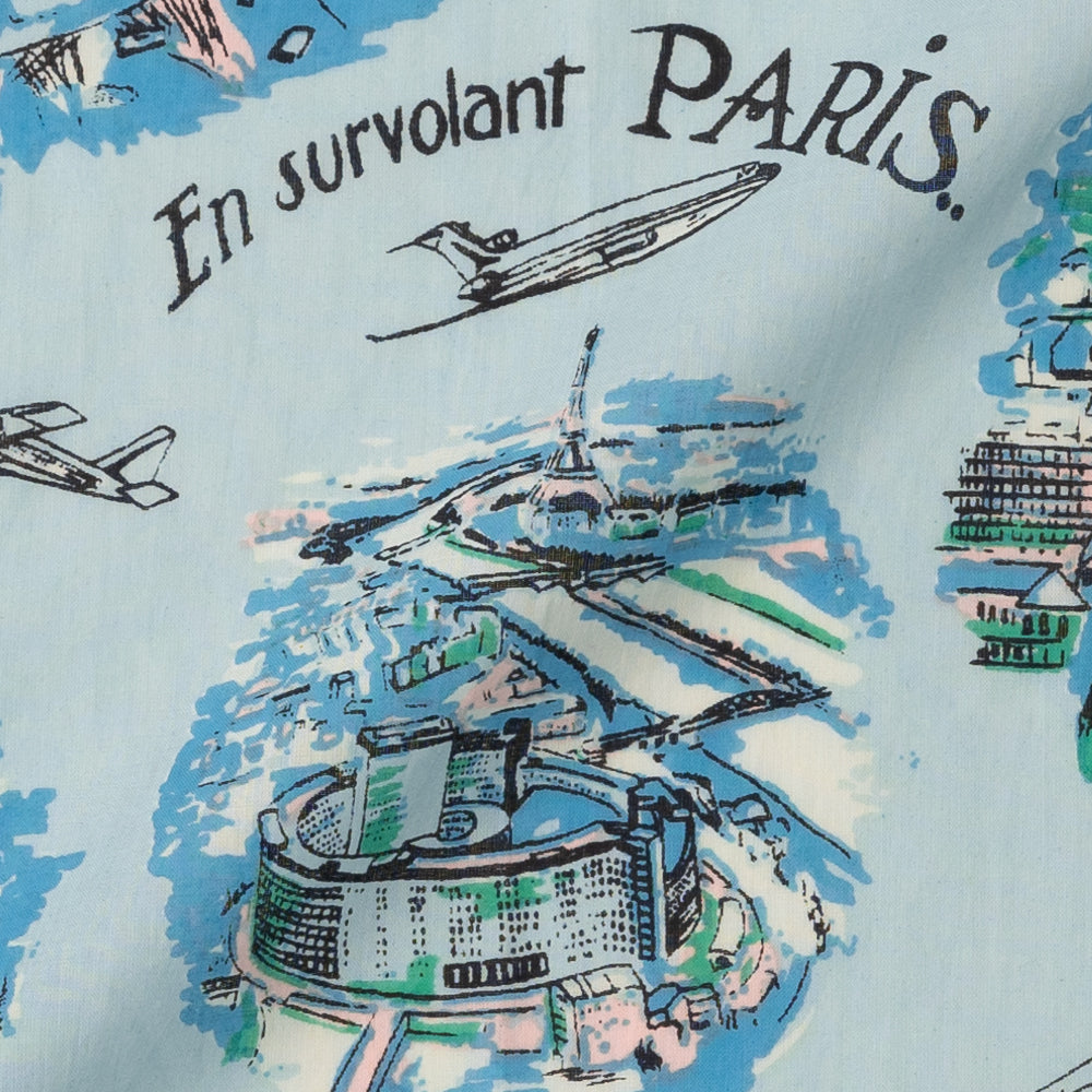 パリス マッププリント スカーフ L. Blue / BBB1313-Paris-c2