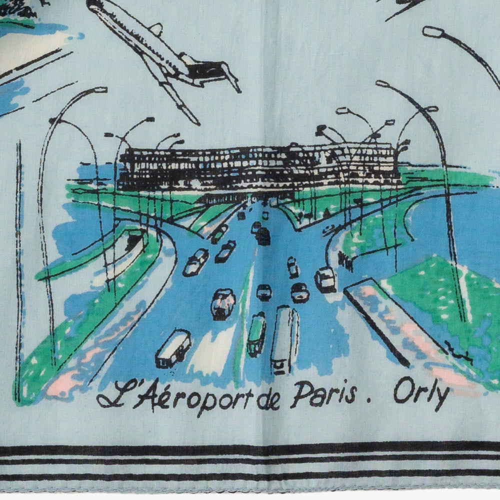 パリス マッププリント スカーフ L. Blue / BBB1313-Paris-c2