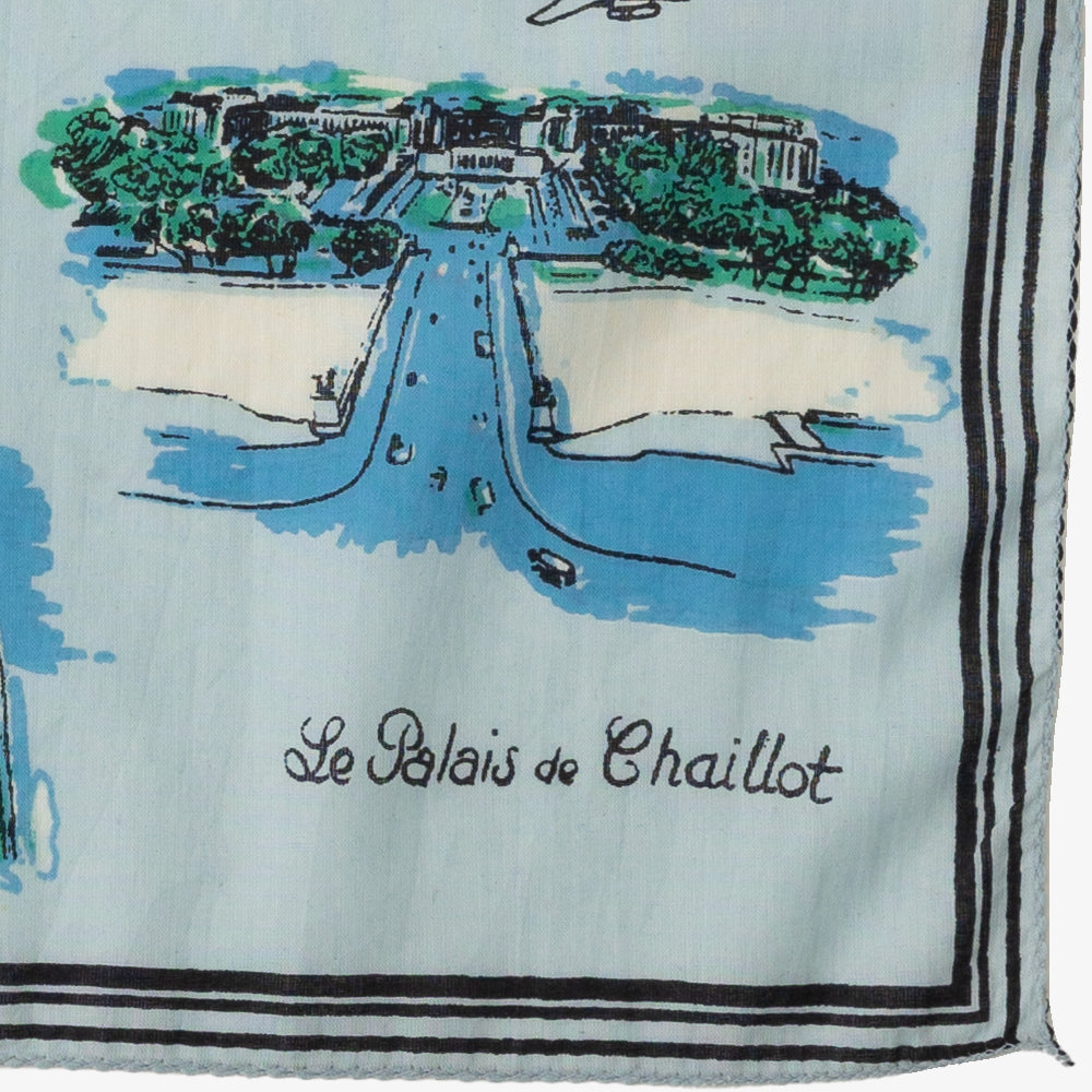 パリス マッププリント スカーフ L. Blue / BBB1313-Paris-c2
