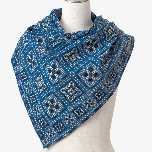 "Brian" Vintage Map Print Scarf, Federal Blue