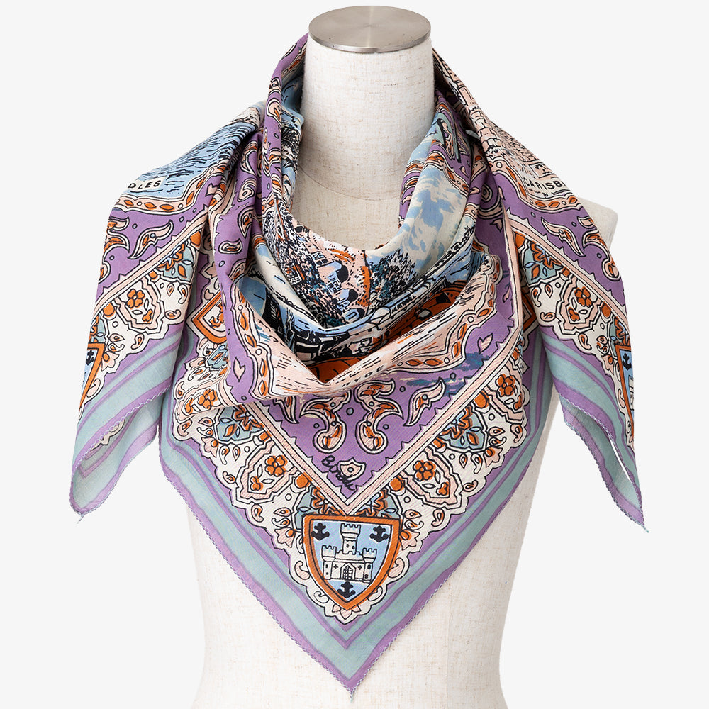Wight マップスカーフ Lavender / BBB1313-Wight-c1