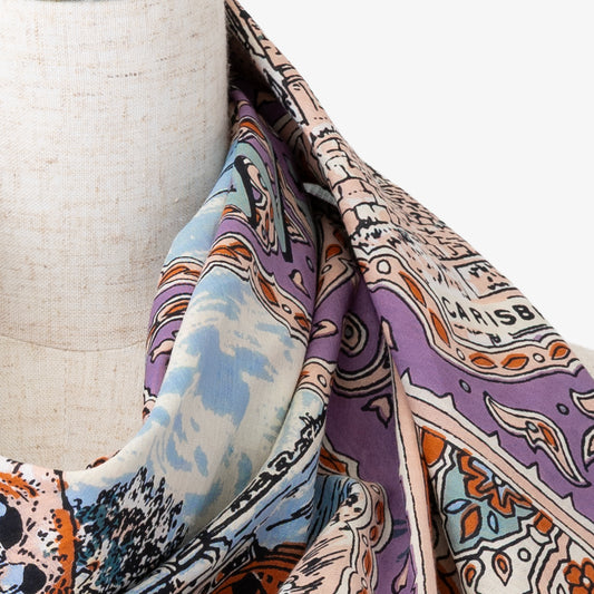 Wight マップスカーフ Lavender / BBB1313-Wight-c1