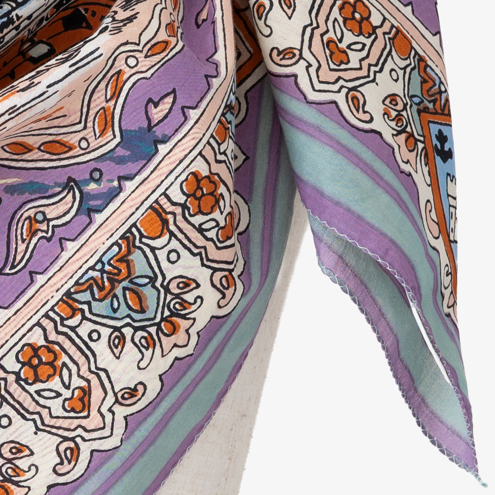 Wight マップスカーフ Lavender / BBB1313-Wight-c1