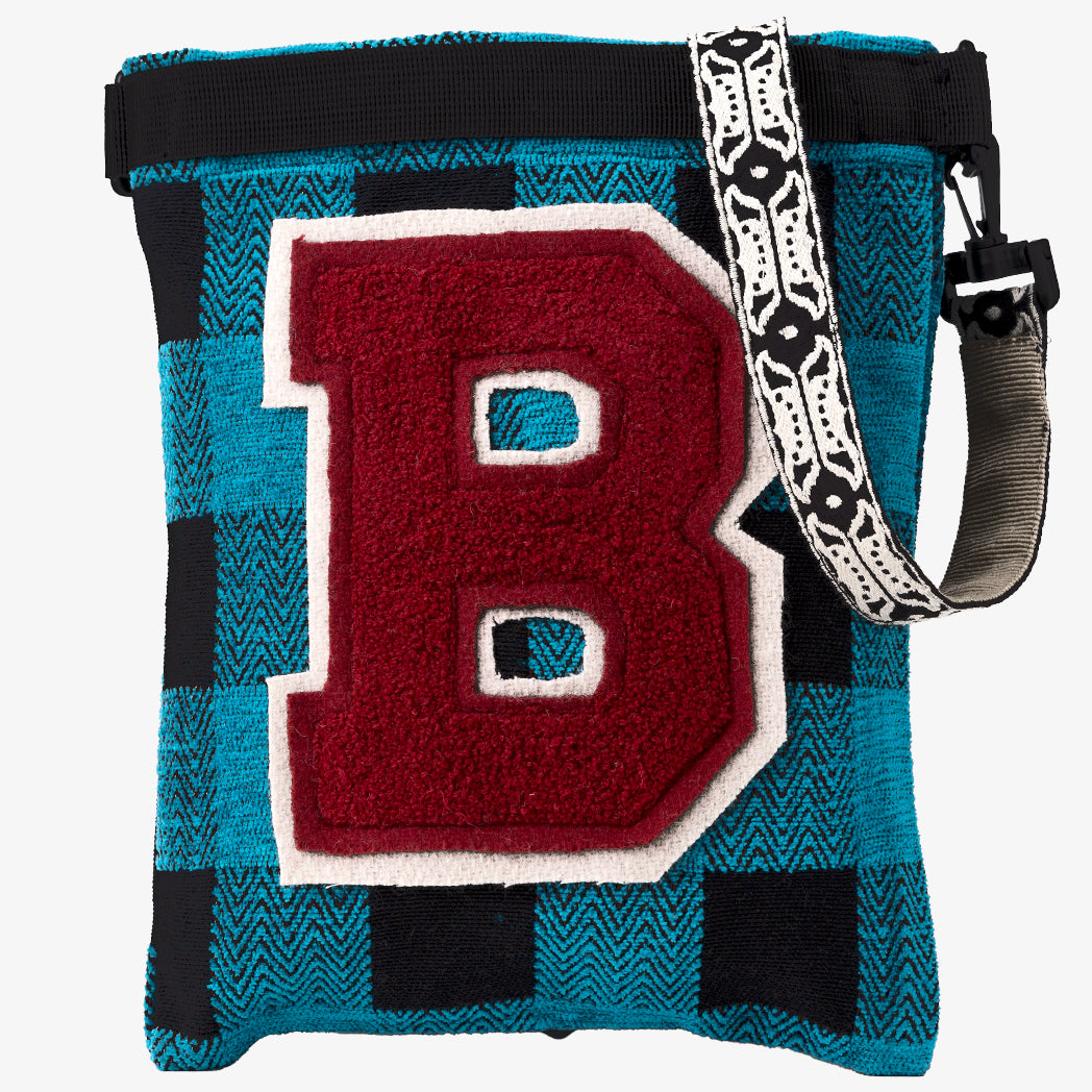 Chenille Buffalo Plaid Jacquard Pocket with Letter Patch ジャカードポシェット / BBB2101 c#2 Turquoise