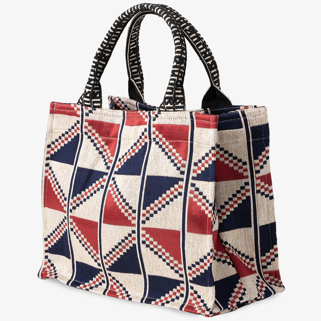 HAL Pennant Jacquard Small Book Tote Bag, Tricolor