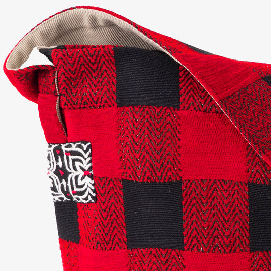 Chenille Buffalo Plaid Jacquard Shoulder Bag ジャカードショルダーバッグ / BBB2085 c#1 Red