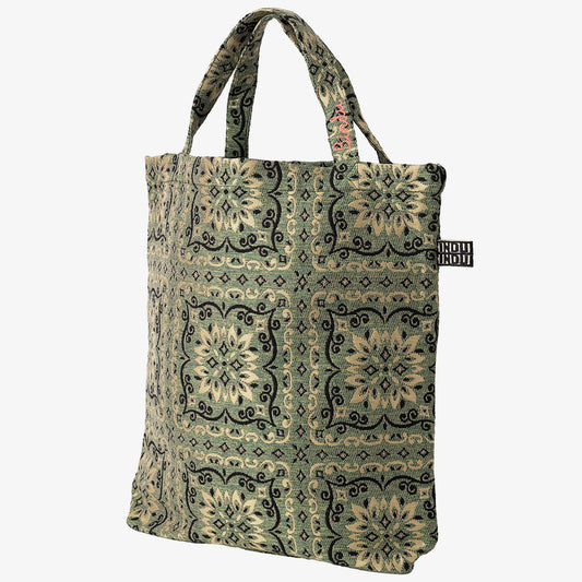 Joni Flower Jacquard Tote Bag Jacquard Tote Bag / BBB2090ai c# 2Olive