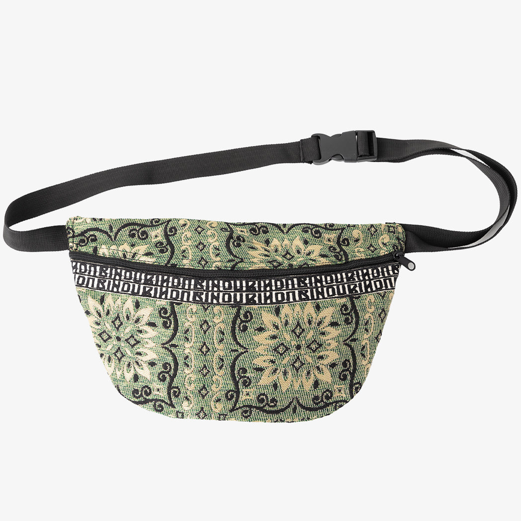 BBB-2091 Joni Flower Jacquard Waist Bag / c#2 Olive