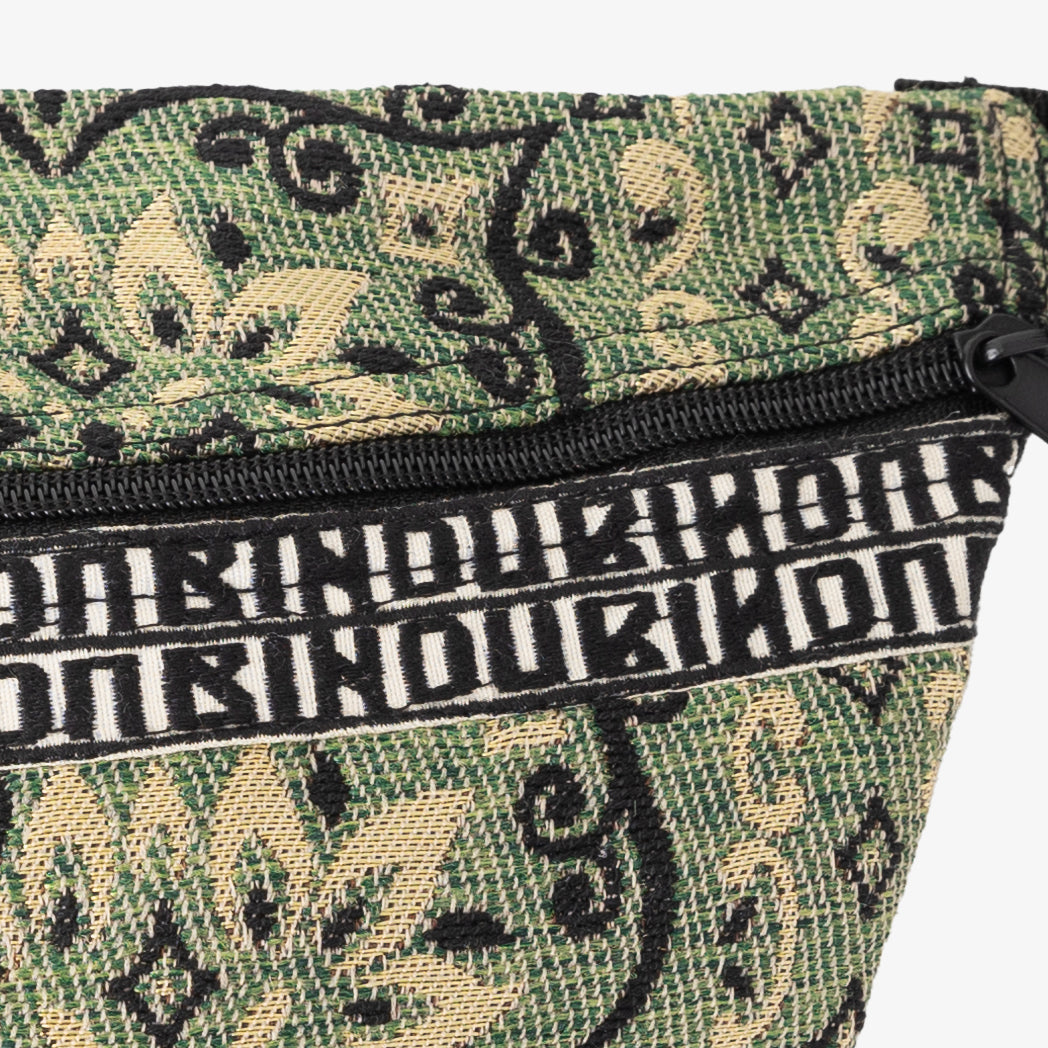 BBB-2091 Joni Flower Jacquard Waist Bag / c#2 Olive