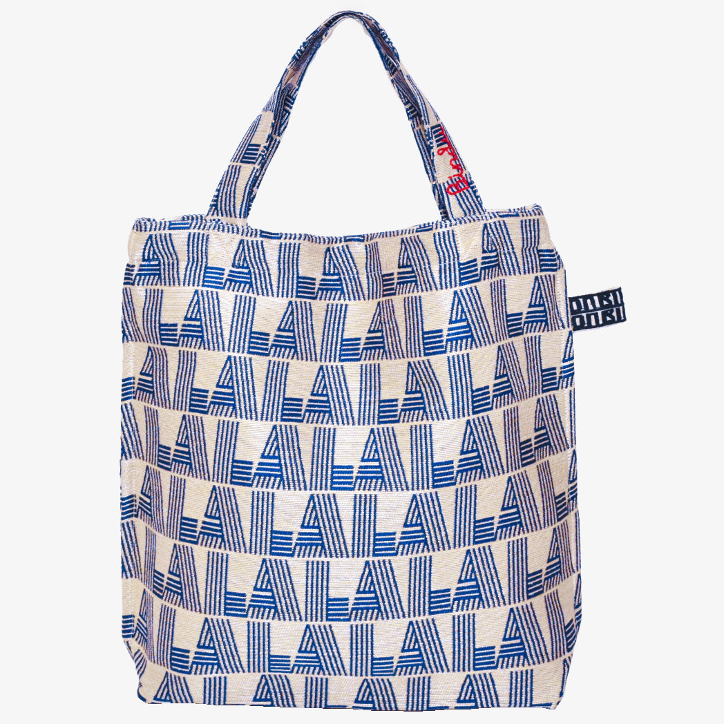 LA Jacquard Small Reverse Tote Bag Stripe Blue / BBB-2093 25S