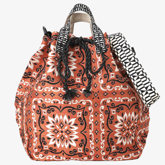 BBB-2093 Joni Flower Jacquard Bag / c#1 Orange