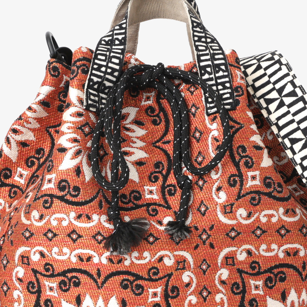 BBB-2093 Joni Flower Jacquard Bag /   c#1 Orange