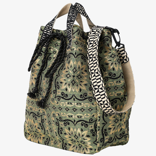 BBB-2093 Joni Flower Jacquard Bag / c#2 Olive