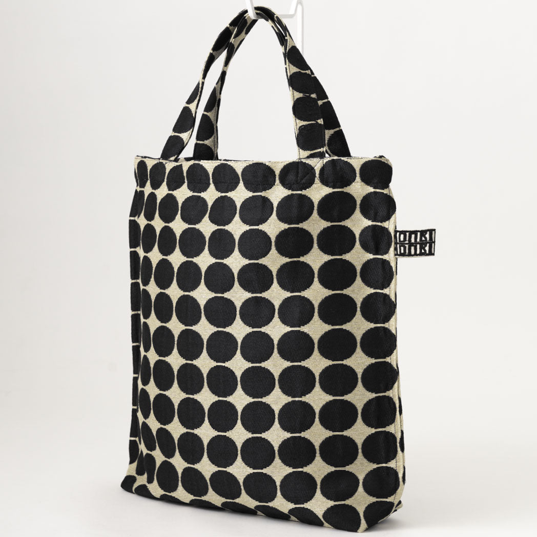 Dot Jacquard Reverse Tote Bag Navy / BBB-2094dot-25MS-c2
