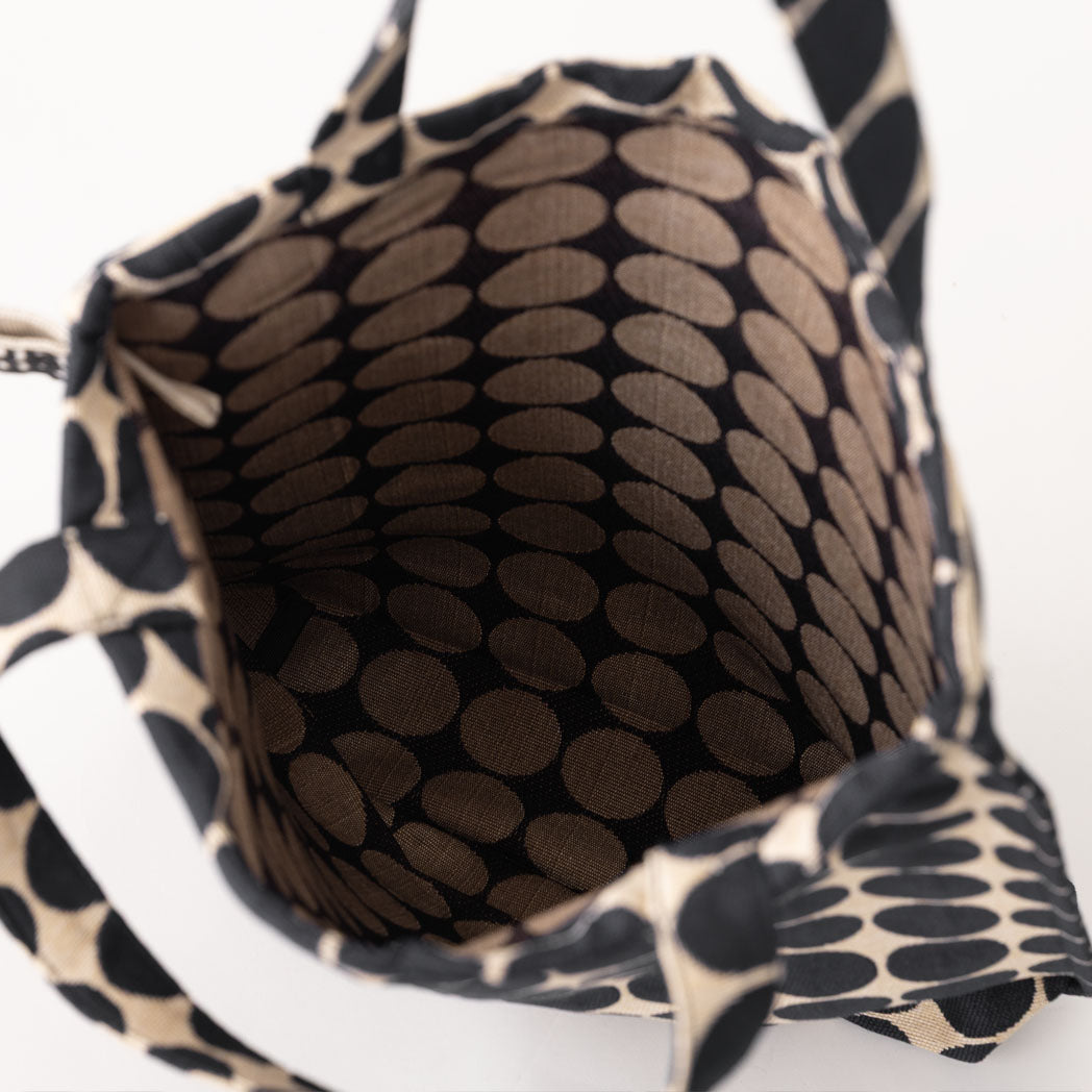 Dot Jacquard Reverse Tote Bag Navy / BBB-2094dot-25MS-c2
