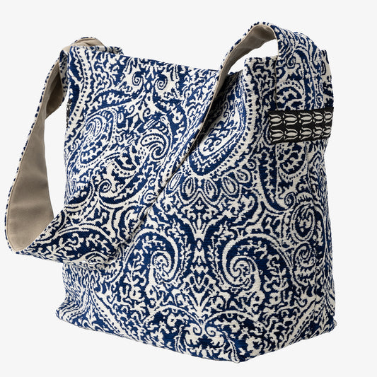 Chenille Robbie Paisley Jacquard Shoulder Bag ジャカードショルダーバッグ / BBB2096 c#2 Natural Navy