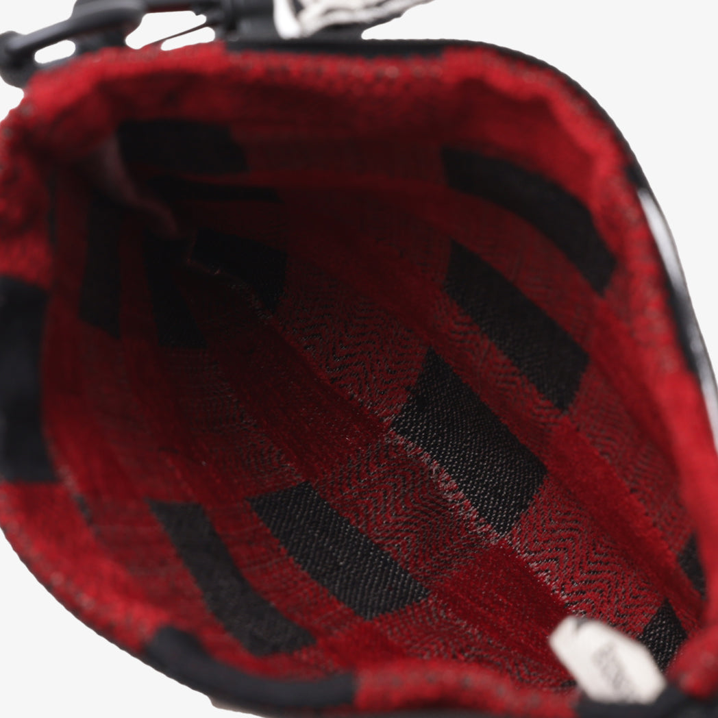 Chenille Buffalo Plaid Jacquard Pocket with Letter Patch ジャカードポシェット / BBB2101 c#1 Red