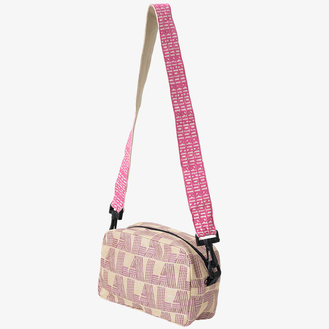 LA Jacquard Shoulder Pouch Bag Stripe Pink / BBB-2106 25S