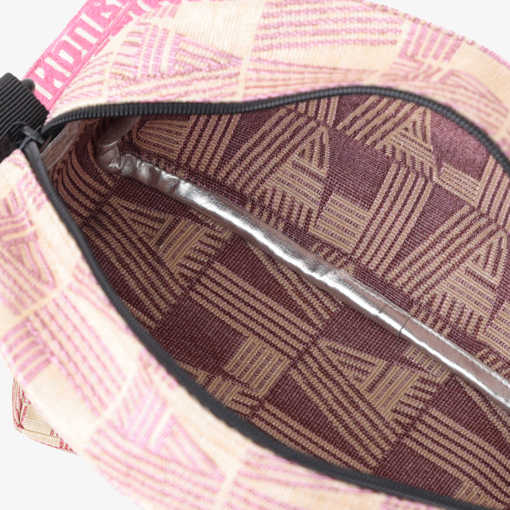 LA Jacquard Shoulder Pouch Bag Stripe Pink / BBB-2106 25S