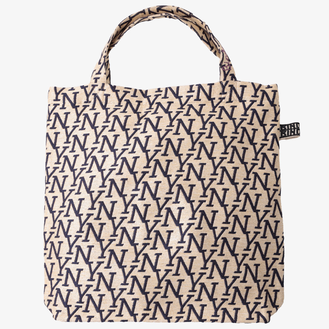 NY Jacquard Tote Bag Serif Natural / BBB-2114-c1 25S