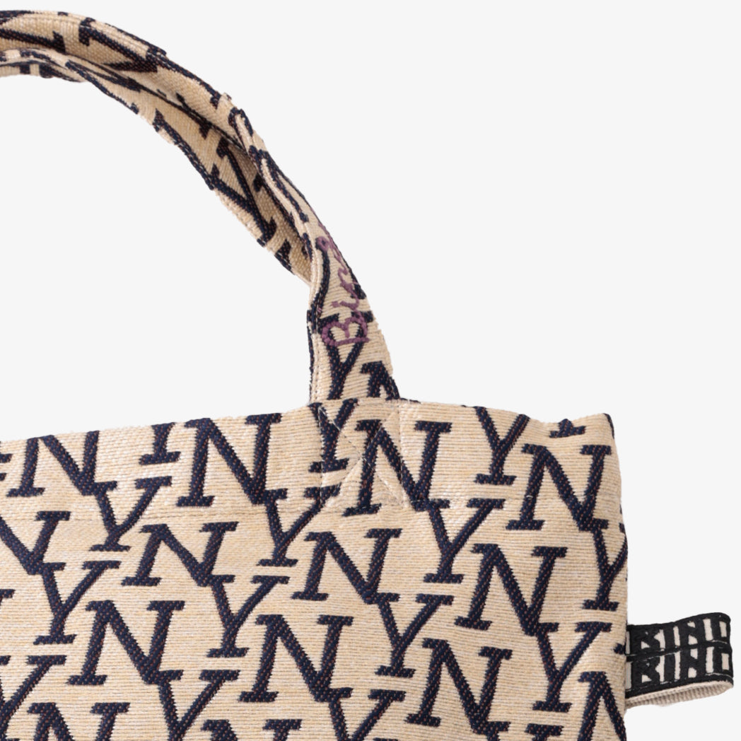 NY Jacquard Tote Bag Serif Natural / BBB-2114-c1 25S