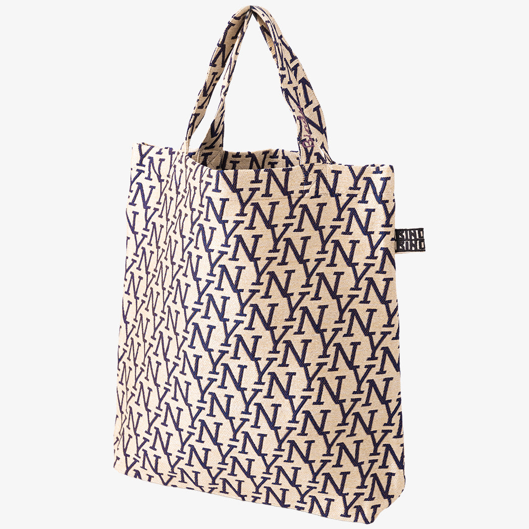 NY Jacquard Tote Bag Serif Natural / BBB-2114-c1 25S