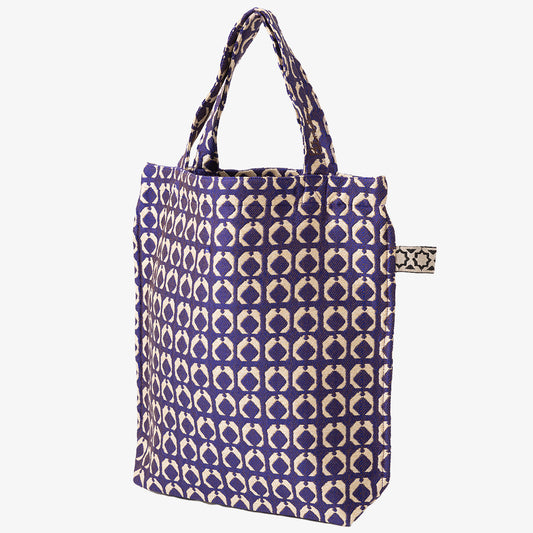 Lantern Jacquard Reverse Tote Bag Blue / BBB-2117-c1 25S