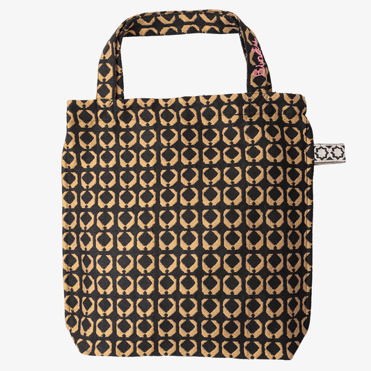 Lantern Jacquard Reverse Tote Bag Black / BBB-2117-c2 25S