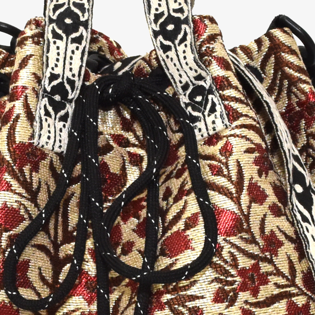 Botanical Flower Jacquard Mochila Bag Natural / BBB-2123-c2 25S