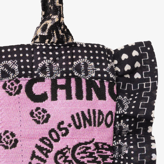 Chingon Jacquard Frill Tote Bag Pink / BBB-2126-c2 25S