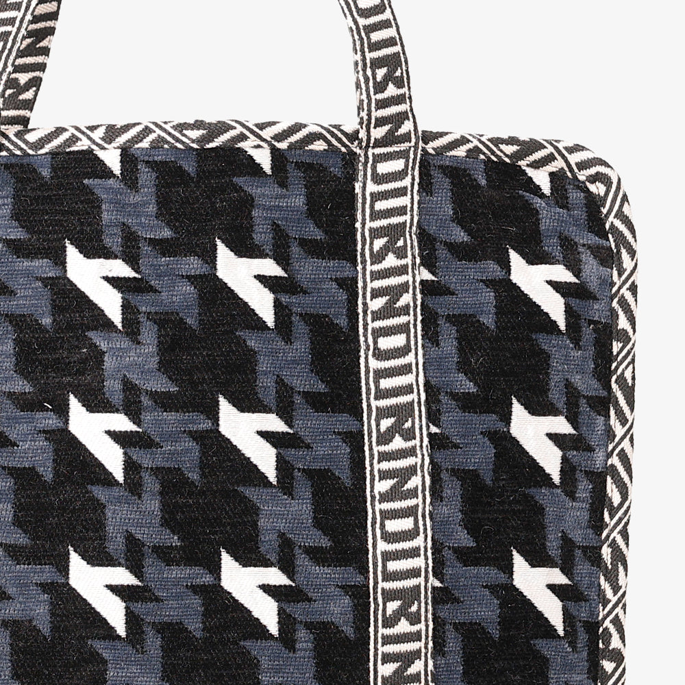 Chenille NY Houndstooth ジャカード Vasar トートバッグ Black / BBB-2158-25FW-c1
