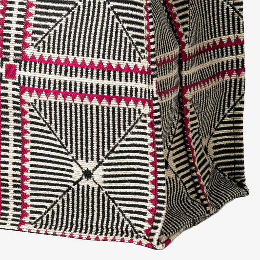 Crochet ジャカード ブックトートバッグ Red / BBB-2165-26ss-c1