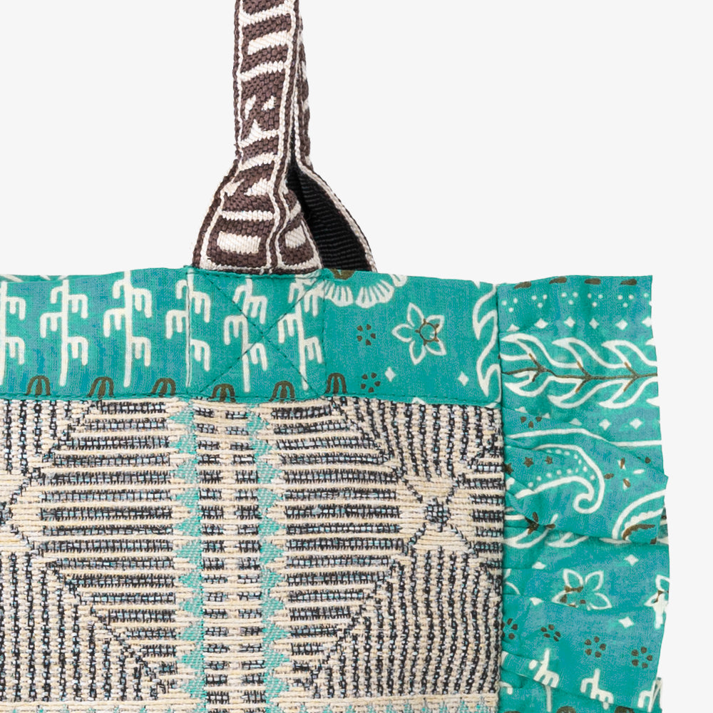 Crochet ジャカード フリル トートバッグ Saxe / BBB-2166-26ss-c2