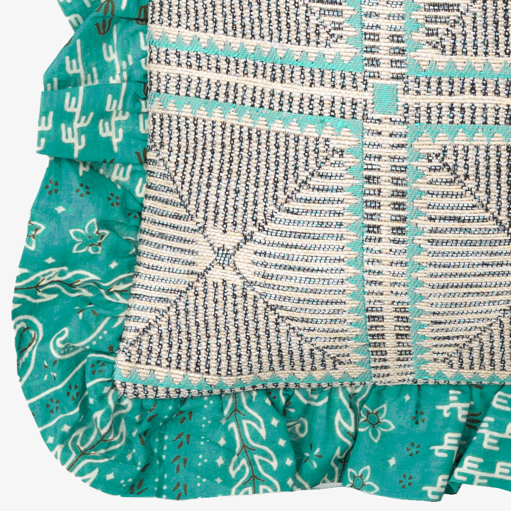 Crochet ジャカード フリル トートバッグ Saxe / BBB-2166-26ss-c2