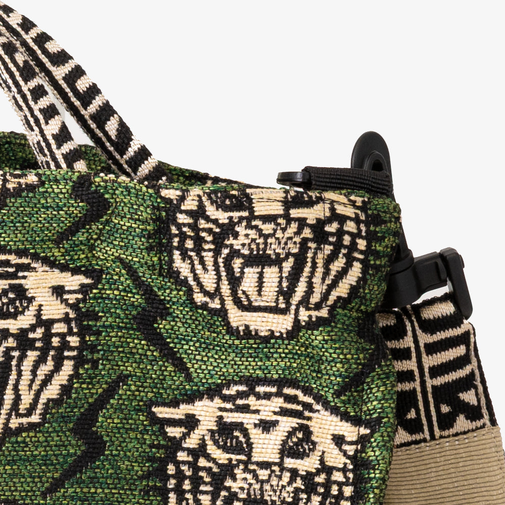 Lightning Tiger ジャカード ショルダートート Olive / BBB-2168-26ss-c2