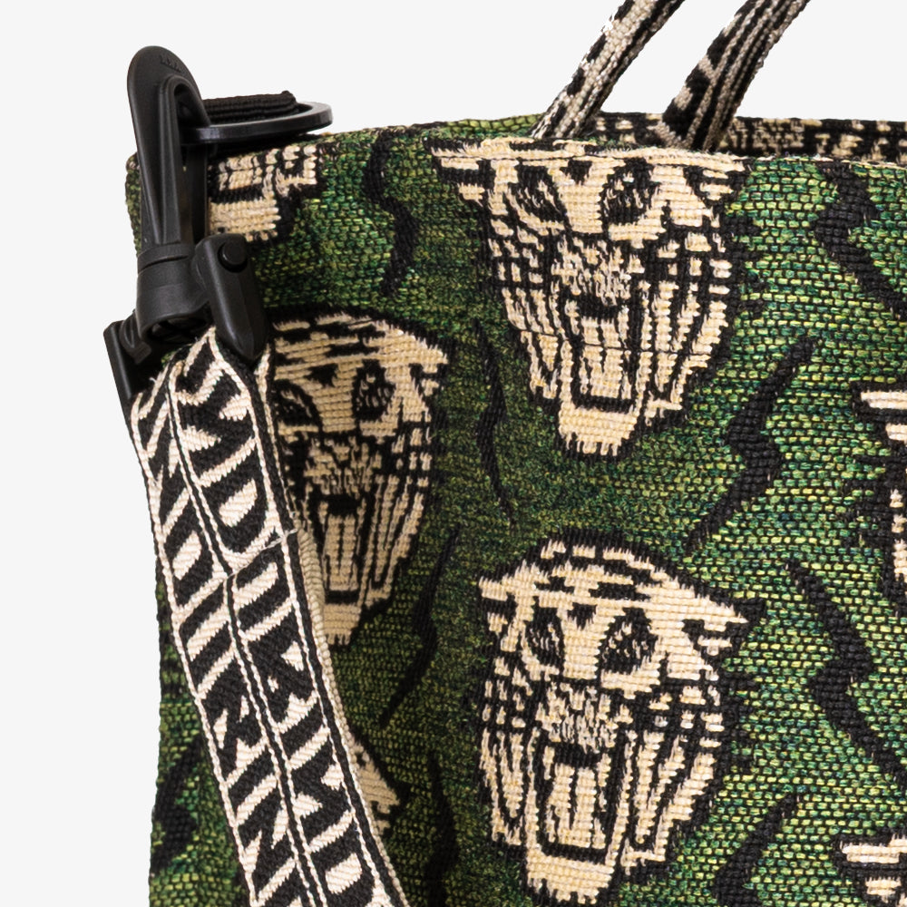 Lightning Tiger ジャカード ショルダートート Olive / BBB-2168-26ss-c2