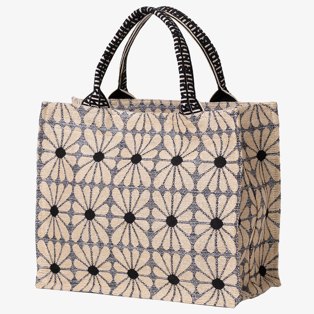 Cup Flower ジャカード スモールブックトート Natural / BBB-2172-26ss-c1