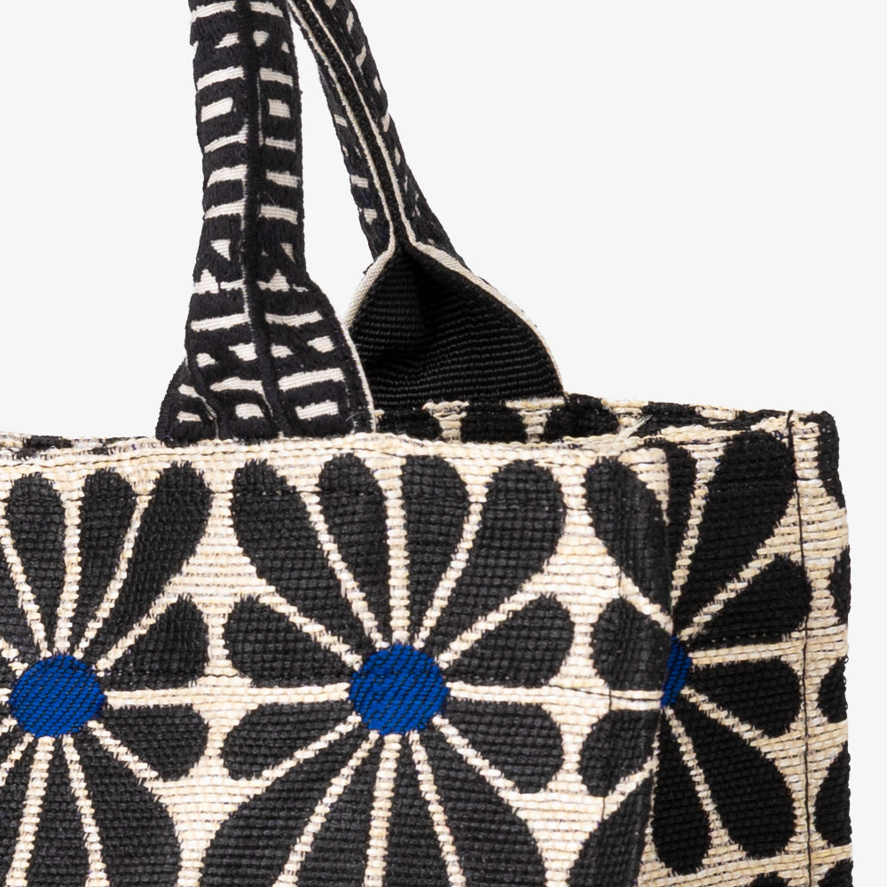 Cup Flower ジャカード スモールブックトート Black / BBB-2172-26ss-c2