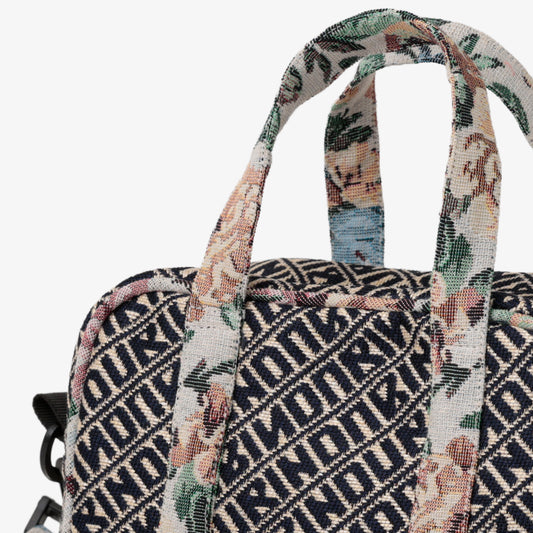 Bindu ジャカード ミニボストンバッグ Navy / BBB-2176-26ss-c1