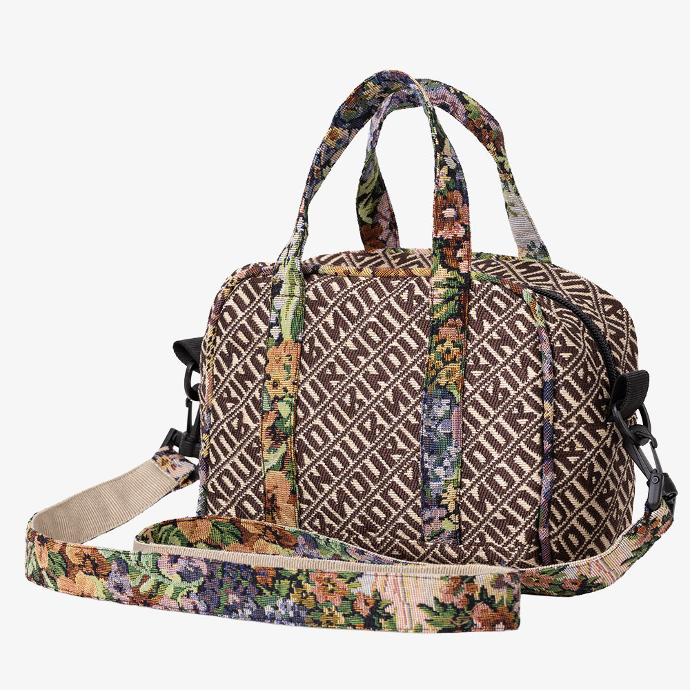 Bindu ジャカード ミニボストンバッグ Brown / BBB-2176-26ss-c2