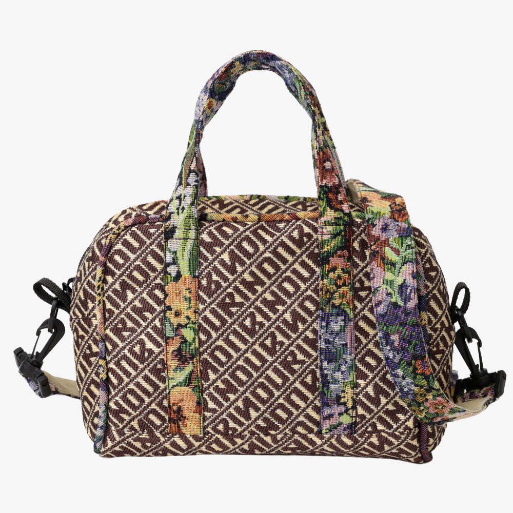 Bindu ジャカード ミニボストンバッグ Brown / BBB-2176-26ss-c2