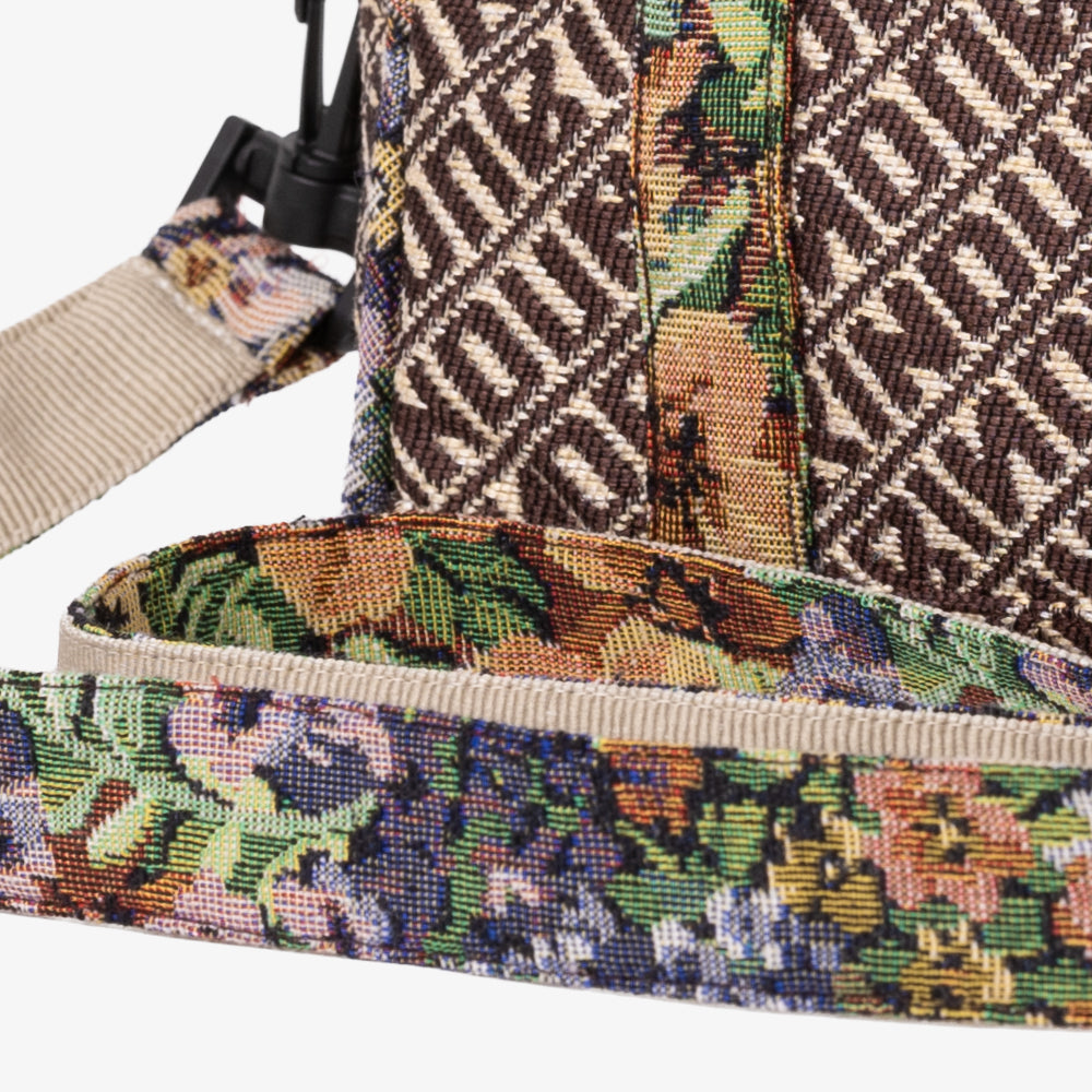 Bindu ジャカード ミニボストンバッグ Brown / BBB-2176-26ss-c2