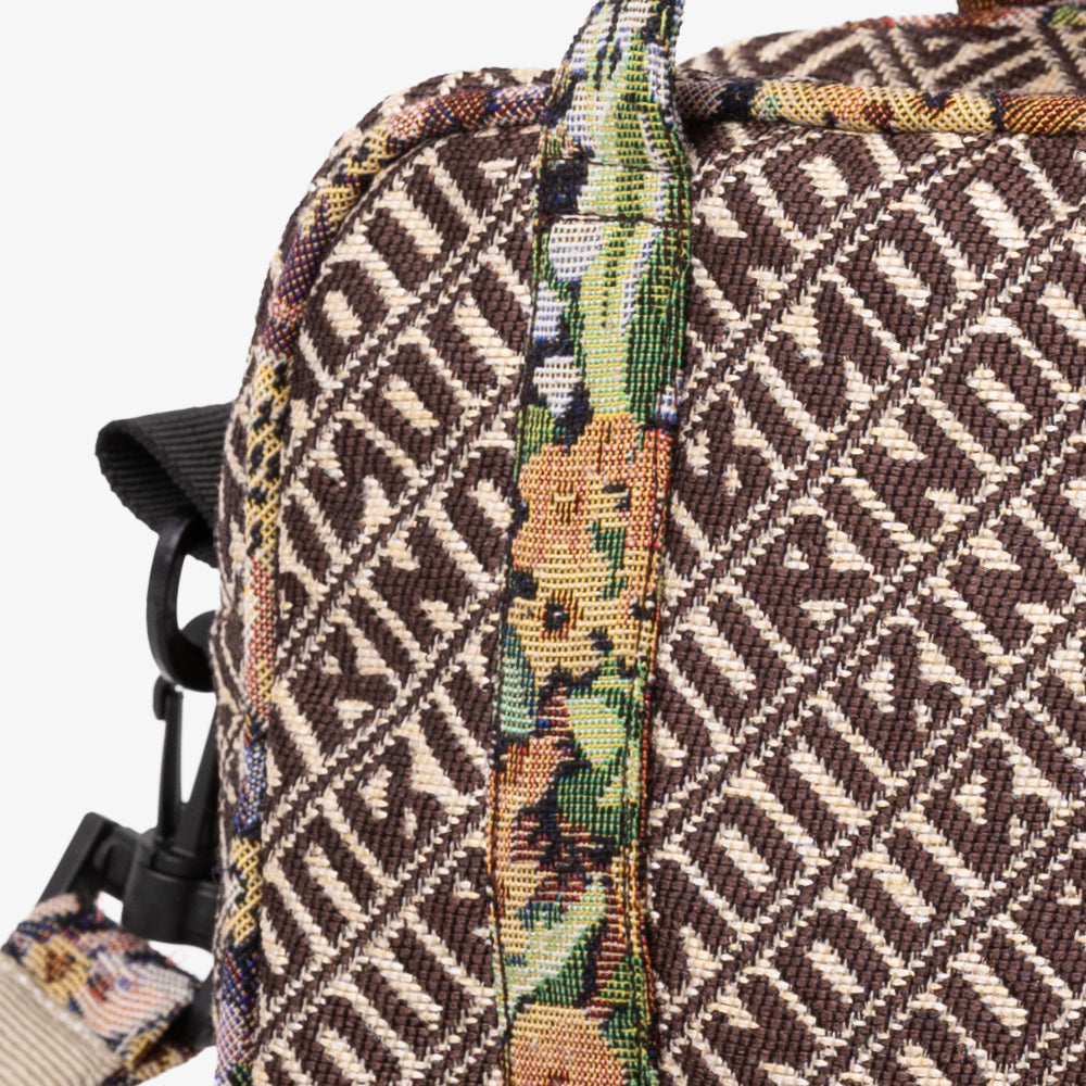 Bindu ジャカード ミニボストンバッグ Brown / BBB-2176-26ss-c2