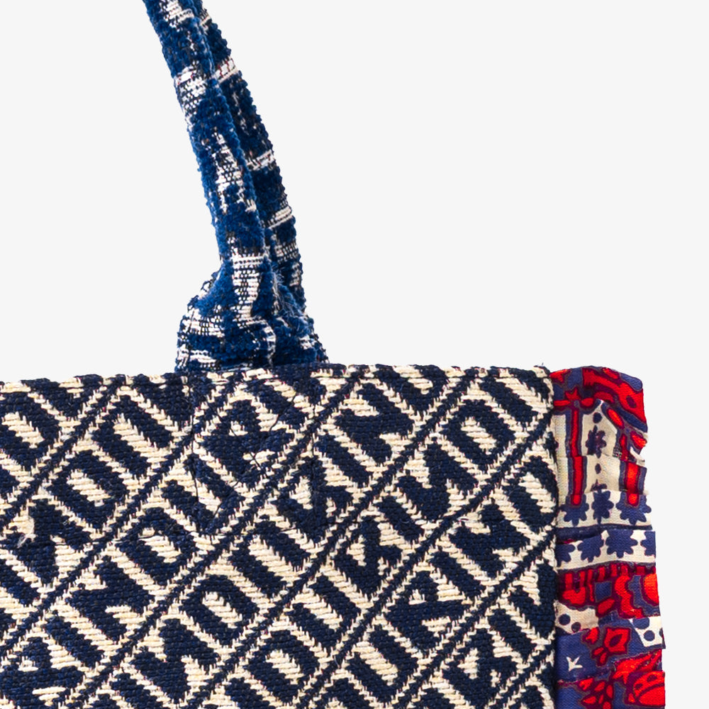 Bindu ジャカード スモールフリルトート Navy / BBB-2177-26ss-c1