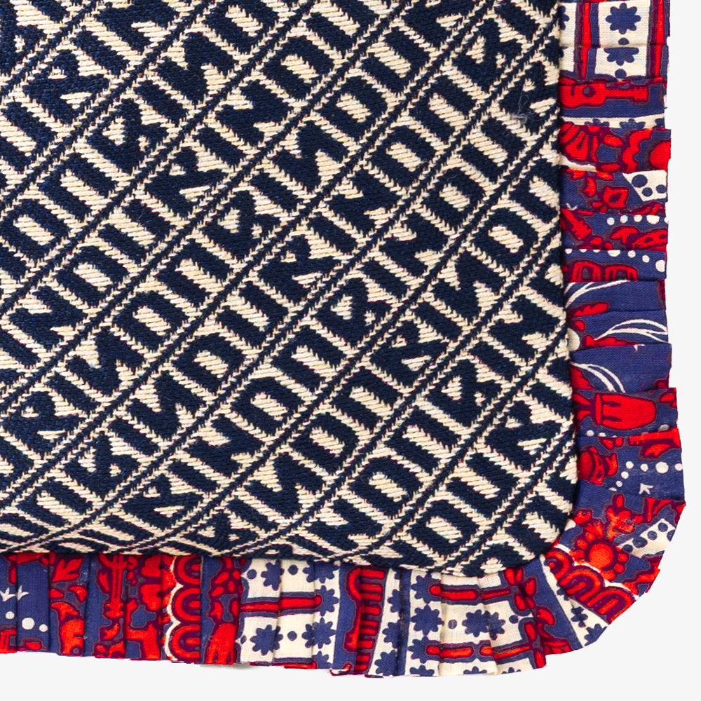 Bindu ジャカード スモールフリルトート Navy / BBB-2177-26ss-c1