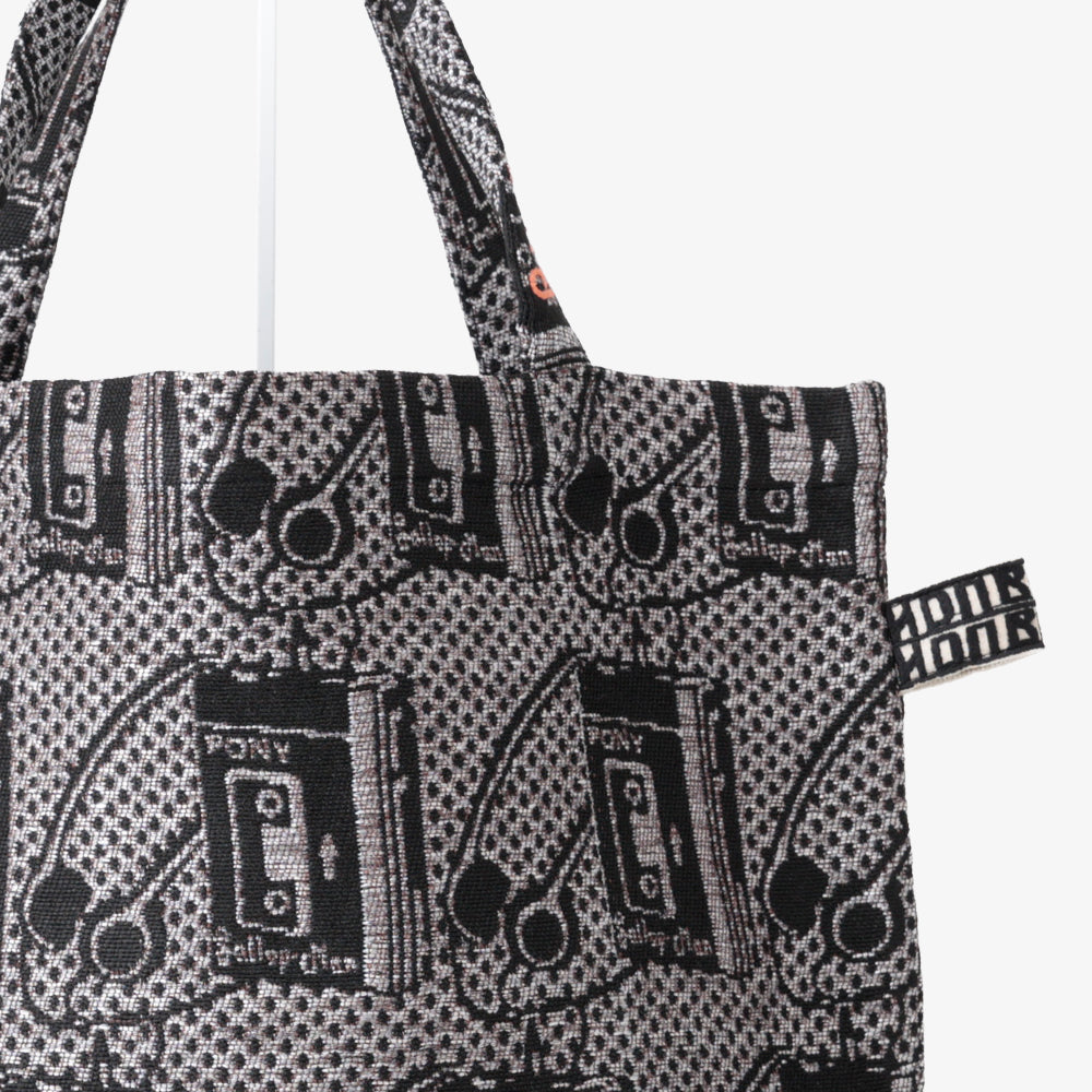 Pony Portable Cassette Player Jacquard Tote Bag Silver / BBB-2181-26ms-c2