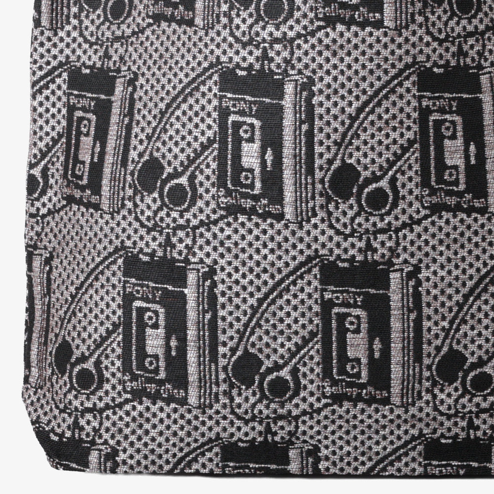 Pony Portable Cassette Player Jacquard Tote Bag Silver / BBB-2181-26ms-c2