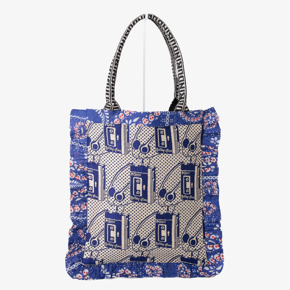 Pony Portable Cassette Player Jacquard Small Frill Tote Natural / BBB-2184-26ms-c1